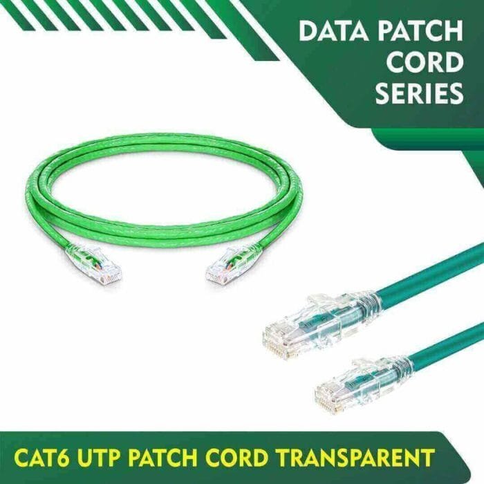 Cat6 utp Transparent Green Patch cord 23 awg 0.06cm-100 meter - Image 1