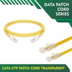 Cat6 utp Transparent Yellow Patch cord 23 awg 0.06cm-100 meter