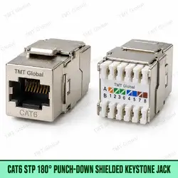 Cat6 STP 180-degree punch-down shielded keystone jack, TMT Global
