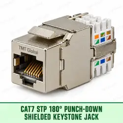 Cat7 STP 180-degree punch-down shielded keystone jack, TMT Global