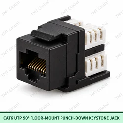 Cat6 UTP 90 degree floor mount punchdown keystone jack by TMT Global