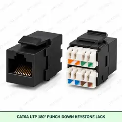 Cat6A UTP 180deg Punchdown Keystone Jack by TMT Global