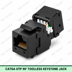 Cat6A STP 180 degree punchdown shielded keystone jack by TMT Global