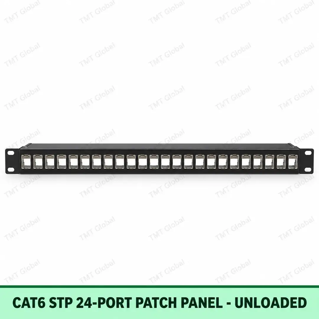 Cat6 STP 24-Port Patch Panel Unloaded by TMT Global Cat6 STP 24-Port Patch Panel Unloaded by TMT Global