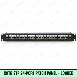 Cat6 STP 24-Port Patch Panel Loaded by TMT Global
