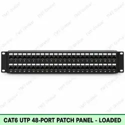Cat6 UTP 48-Port Patch Panel Loaded by TMT Global