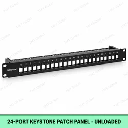 Universal 24-Port Keystone Patch Panel – Unloaded