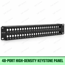 Universal 48-Port High-Density Keystone Panel – Unloaded