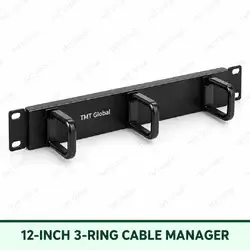 12 Inch 3 Ring Cable Manager by TMT Global