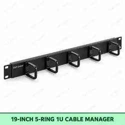 19 inch 5 ring 1U horizontal cable manager by TMT Global