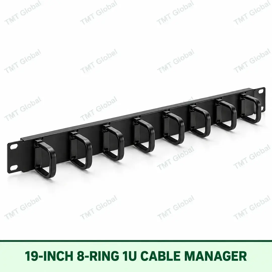 19-inch 8-ring 1U cable manager by TMT Global 19-inch 8-ring 1U cable manager by TMT Global