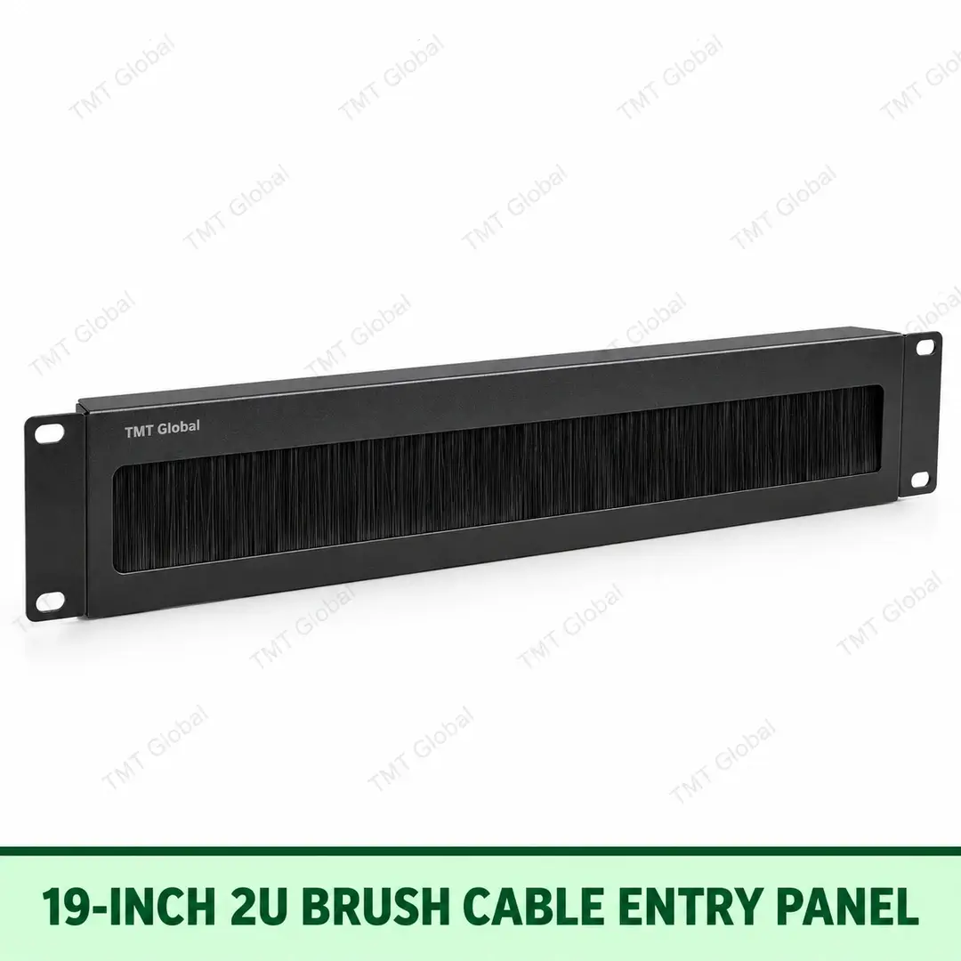 19-inch 2U Brush Cable Entry Panel by TMT Global 19-inch 2U Brush Cable Entry Panel by TMT Global
