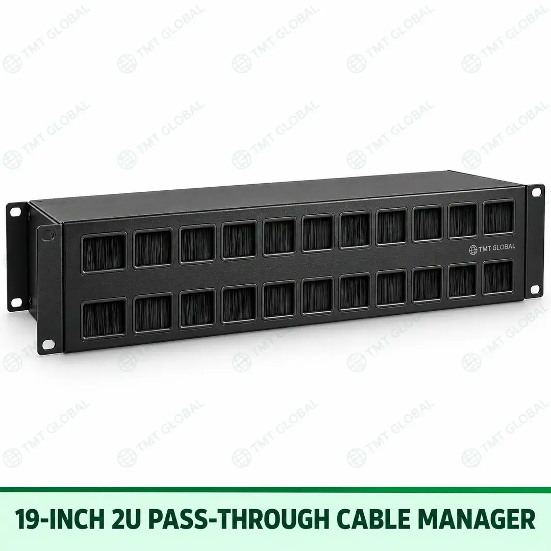 19-inch 2U Horizontal Pass-Through Cable Manager by TMT Global 19-inch 2U Horizontal Pass-Through Cable Manager by TMT Global