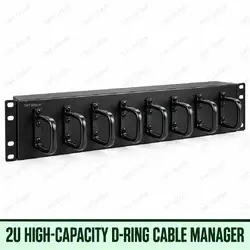 2U high-capacity D-ring cable manager, TMT Global