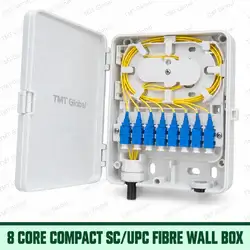 8-core compact indoor SC/UPC fibre wall box, TMT Global