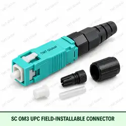 SC OM3 UPC Field-Installable Connector
