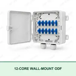 TMT Global 12-core wall-mount optical distribution frame with 12 SC fibre adapter ports