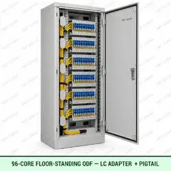 96-core floor-standing ODF with LC adapters and pigtails, TMT Global