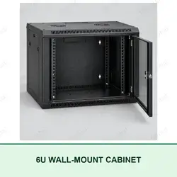 TMT Global 6U wall-mount 19-inch network cabinet with lockable glass door