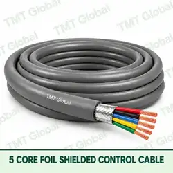 TMT Global 5 core Foil Shielded Control Cable, with 5 visible copper conductors; foil shielded.