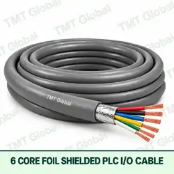 TMT Global 6 core foil shielded PLC I/O cable, with 6 visible copper conductors.