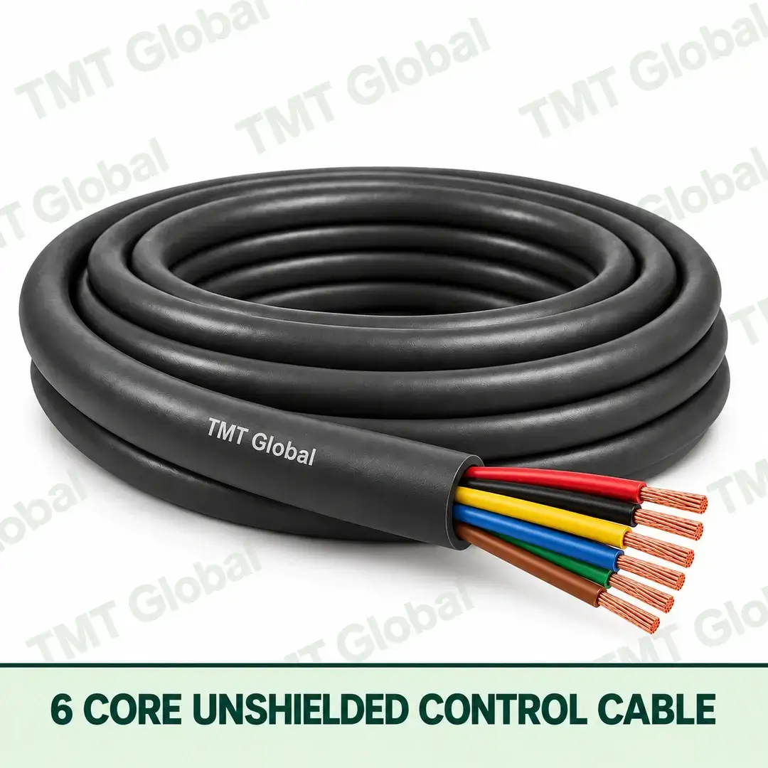 TMT Global 6 core Unshielded Control Cable, with 6 visible copper conductors; unshielded. TMT Global 6 core Unshielded Control Cable, with 6 visible copper conductors; unshielded.