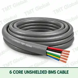 TMT Global 6 Core Unshielded BMS Cable product cable with 6 clearly visible conductors; unshielded.
