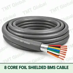 TMT Global 8 Core Foil Shielded BMS Cable product cable with 8 clearly visible conductors; foil shielded.