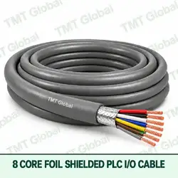 TMT Global 8 core foil shielded PLC I/O cable, with 8 visible copper conductors.