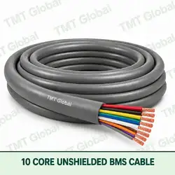 TMT Global 10 Core Unshielded BMS Cable product cable with 10 clearly visible conductors; unshielded.