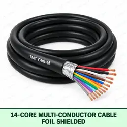 TMT Global 14 core foil shielded multi-conductor cable, with 14 individually insulated copper conductors.