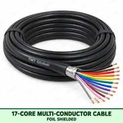 TMT Global 17 core foil shielded multi-conductor cable, with 17 individually insulated copper conductors.