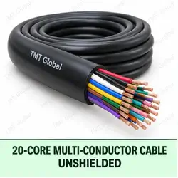 TMT Global 20 core unshielded multi-conductor cable, with 20 individually insulated copper conductors.