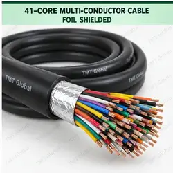 TMT Global 41 core foil shielded multi-conductor cable, with 41 individually insulated copper conductors.
