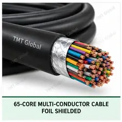 TMT Global 65 core foil shielded multi-conductor cable, with 65 individually insulated copper conductors.