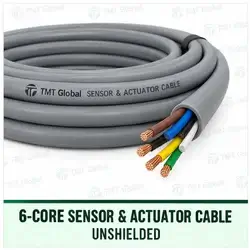 TMT Global 6 core unshielded sensor and actuator cable, with 6 visible conductors.