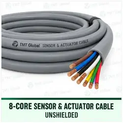 TMT Global 8 core unshielded sensor and actuator cable, with 8 visible conductors.