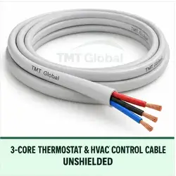 TMT Global 3 core unshielded thermostat and HVAC control cable, with 3 insulated copper conductors.