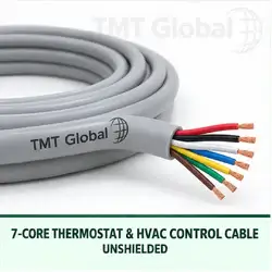 TMT Global 7 core unshielded thermostat and HVAC control cable, with 7 insulated copper conductors.