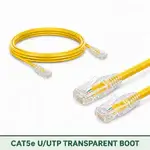 Cat5e U/UTP 5X4RMULXXX Series | 24 AWG Transparent Network Patch Cord yellow color