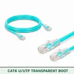 Cat6 U/UTP 6X3RMULXXX Series | 23 AWG Transparent Network Patch Cord aqua color