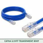Cat6A U/UTP 6A3RMULXXX Series | 23 AWG Transparent Network Patch Cord blue color