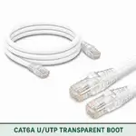 Cat6A U/UTP 6A3RMULXXX Series | 23 AWG Transparent Network Patch Cord white color