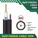 RG59 Coaxial Cable with 2core 1.5mm power cable 305m